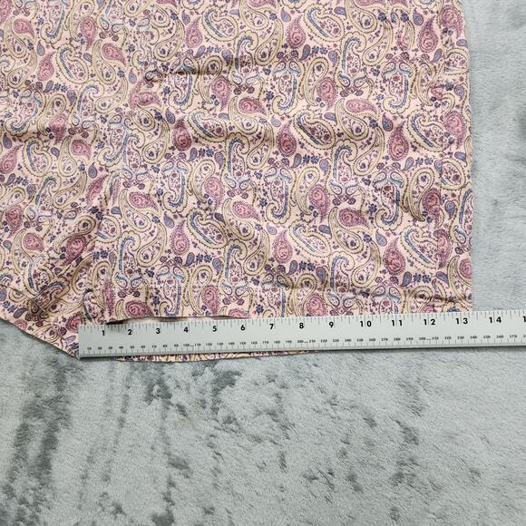 Magnolia Grace Shorts Womens 16 Pink Paisley Stretch Linen Blend Preppy Summer - Picture 10 of 11